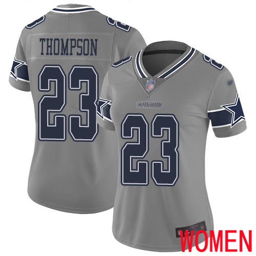 Women Dallas Cowboys Limited Gray Darian Thompson #23 Inverted Legend NFL Jersey->women nfl jersey->Women Jersey